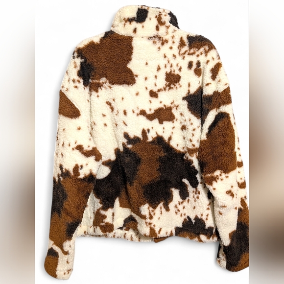 🐄 NWT Grace & Emma Cow Print Fleece Jacket 3XL Western Cowgirl Made In Texas!🧥 - Picture 2 of 9